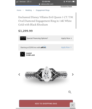 Disney villain hot sale engagement rings