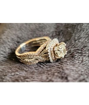1ct Cushion cut with one hundred sixty eight diamonds
