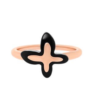 Mimi Milano Freevola 18K Rose Gold, Onyx Statement Ring sz 6.25 AXM243R8O-52