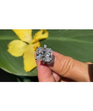 10.5 x 8.5 MM 4 Carat Off shops White Yellow Radiant Diamond Cut Loose Moissanite For Ring, Earring, Pendant, Jewellery Gift (Wholesale Price)