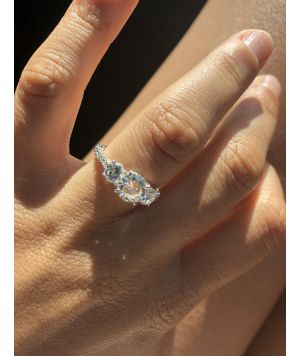Classic three-stone engagement ring 