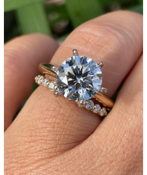 3.31  carat yellow gold with matching band as a set
