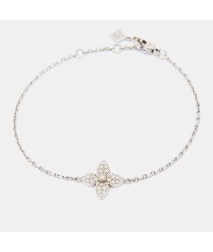 Louis Vuitton Star Blossom Diamonds 18K White Gold Station Bracelet