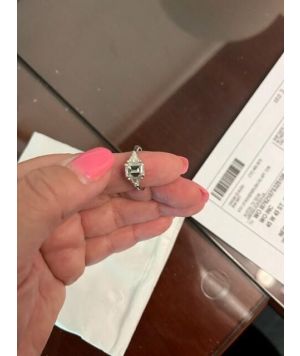 1.55 Platinum 3 Diamond Engagement Ring 