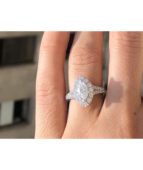 White gold setting hot sale for marquise diamond