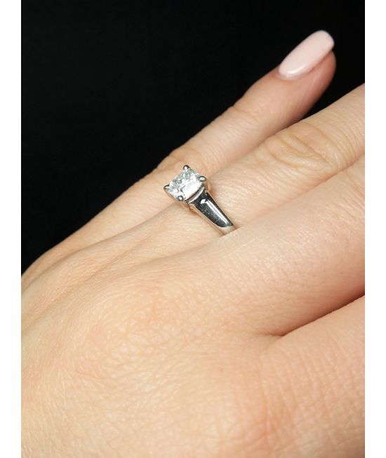 14K Tiffany-Style Accented Diamond Engagement Ring | Dallas TX