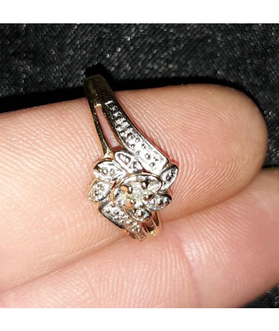 10 k marquise diamond ring