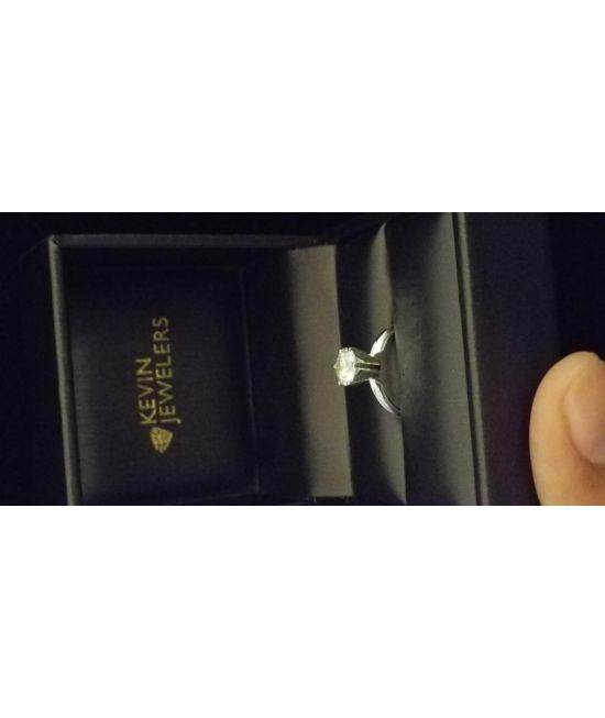 1.20 ct 14k gold diamond Engagement Ring, solitaire style, round shape
