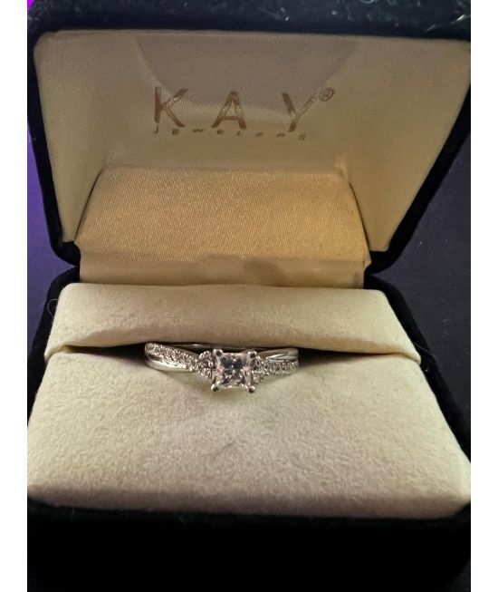 Tolkowsky Ideal .67 Carat 14k White Gold Engagement Ring GSI F VVs2