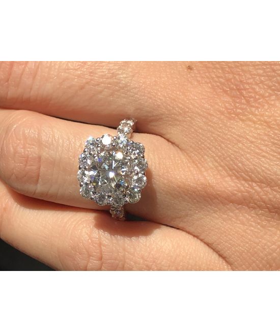 Unbelievable sparkle 4.08 ct round diamond ring  VIDEO