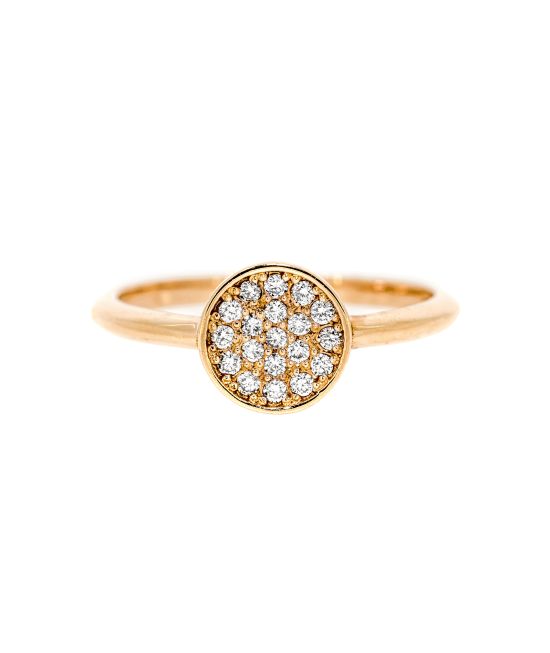 Fine Jewelry 14K Rose Gold 0.18tw Diamond Ring