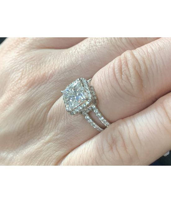 3 carat princess cut G Vs2 GIA certified ring!