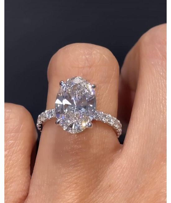Gia certified Oval diamond ring 3.25 carat deal of the week! 