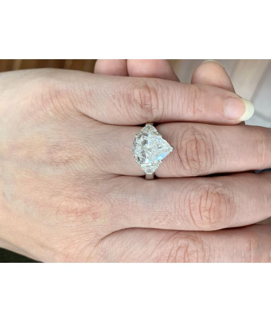 Margarita Diamond Engagement Ring (3.5 Carat) -14k White Gold
