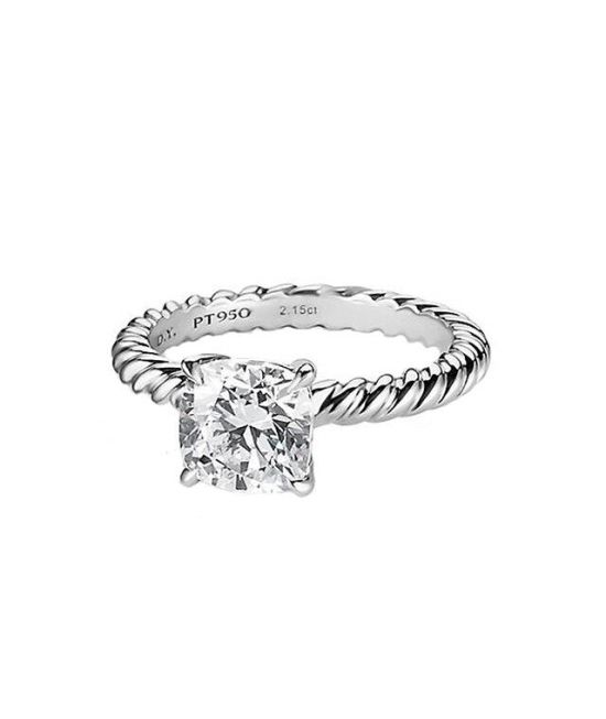 David Yurman Cable Cushion Cut Engagement Ring