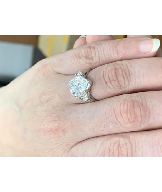 Margarita Diamond Engagement Ring (3.5 Carat) -14k White Gold