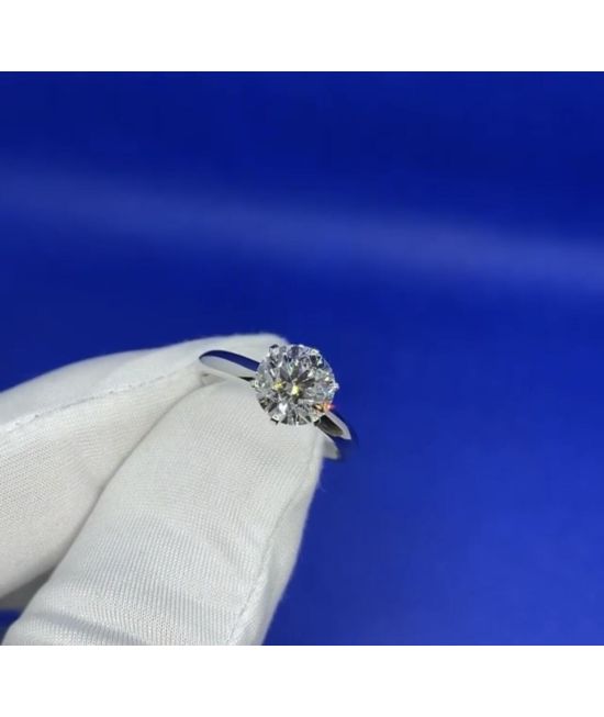 Astonishing GIA certified round diamond engagement ring