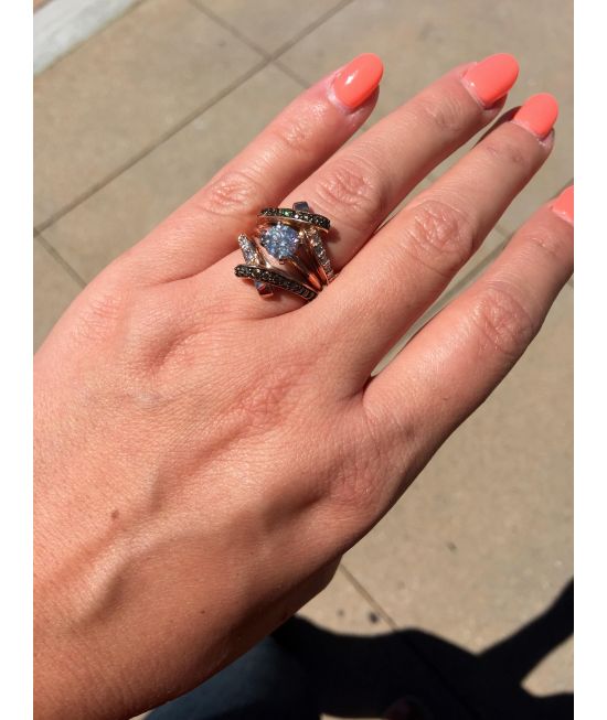 Rose gold leo hot sale diamond ring