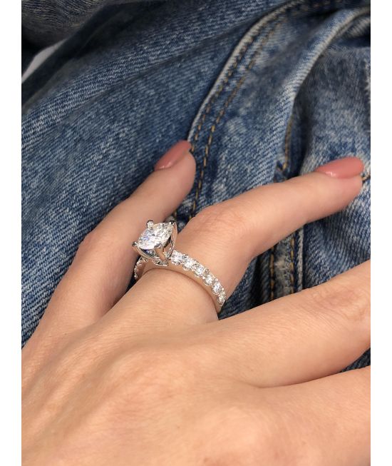 Very trendy diamond engagement ring