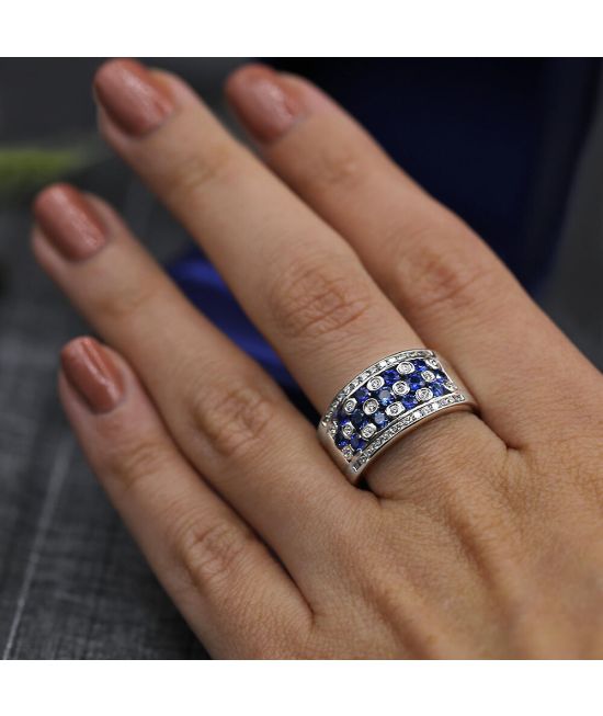Beautiful Half-Way Fashion Diamond Ring