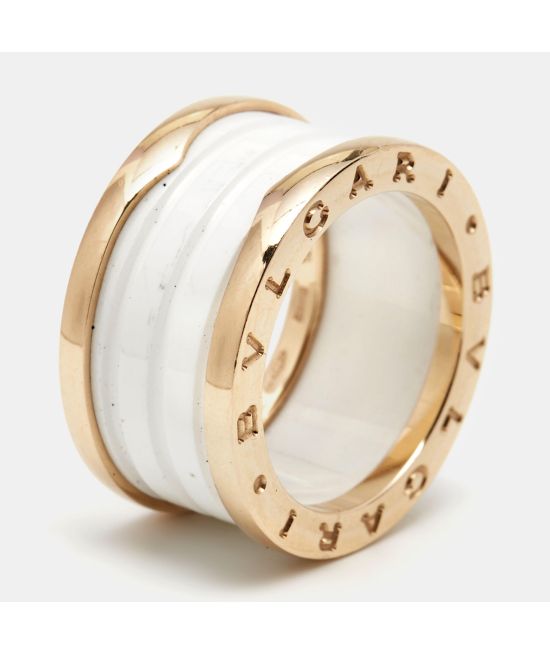 Bvlgari ring white ceramic hotsell