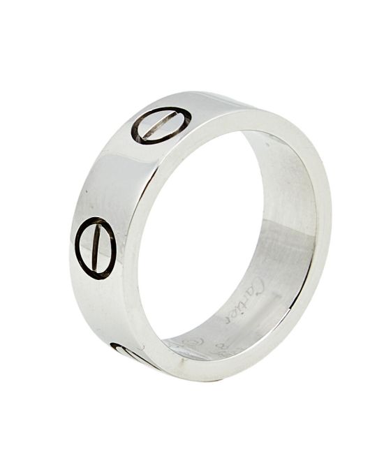 Cartier Love 18K White Gold Ring Size 48