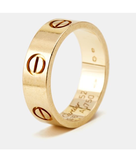 Cartier Love 18k Yellow Gold Ring Size 52