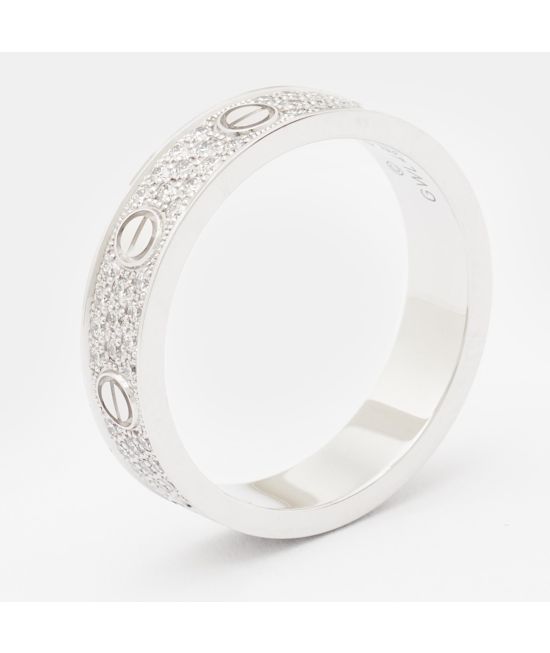 Cartier white gold diamond ring hotsell