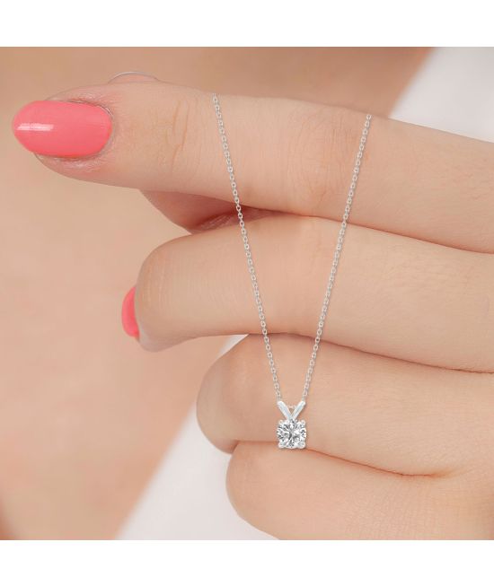 Diamond fashion solitaire necklace 2 carat