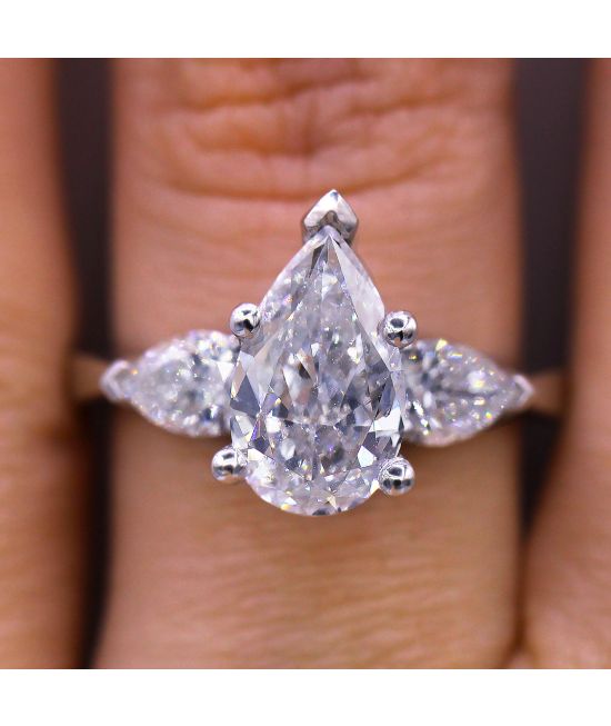 Super deal on unique pear shaped diamond ring 