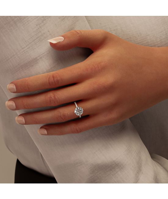 3 Carat F Color VS2 Certified Engagemnet Ring