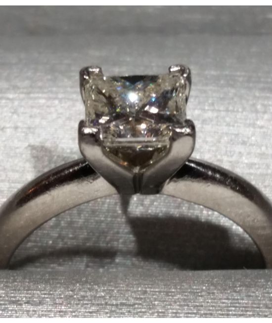 1.0 Carat Princess Cut Engagement Ring