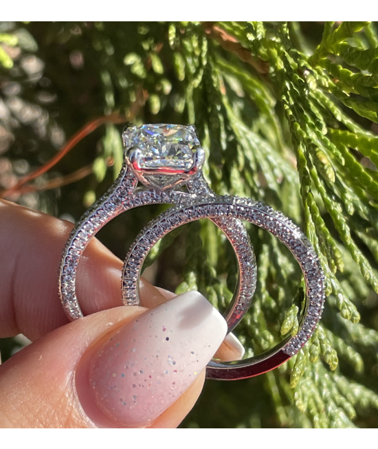 Pave wedding set deals