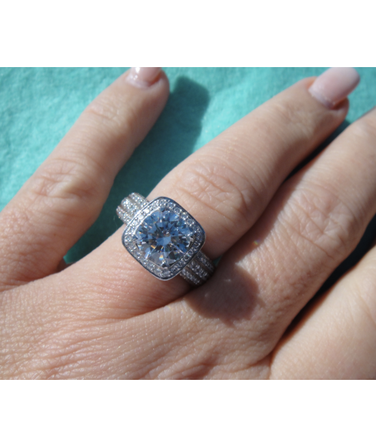 RITANI DIAMOND RING with 2.03 vs1 IGI Center Triple excellent