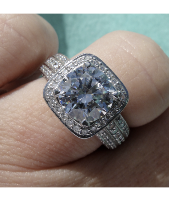 RITANI DIAMOND RING with 2.03 vs1 IGI Center Triple excellent