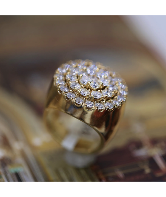Yellow gold cocktail ring store