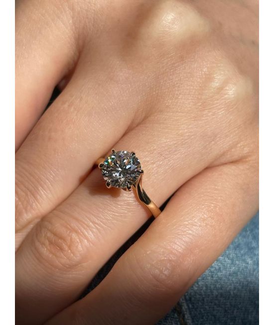 Buy GemsMart Dazzling Beauty 1 Carat Diamond Ring For Women Brilliant Oval  Sone Ki Anguthi Ladies Gold 18Kt Pure डायमंड की रिंग Lavish Diamonds With  VVS1 Clarity हीरा रत्न ओरिजिनल अंगूठी रिंग