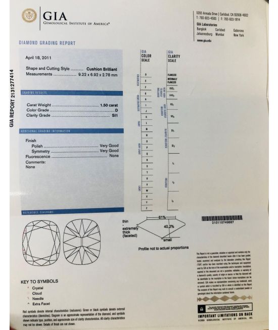 Henry Daussi GIA Certified Cushion Cut Ring Set 4.78 ct total weight